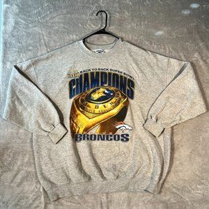 Vintage 1999 Lee Heavyweight Denver Broncos Super Bowl XXXIII Crewneck Men's 2XL